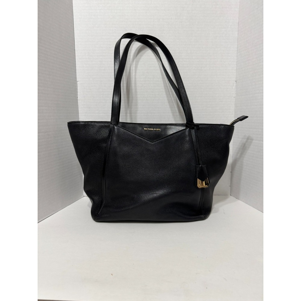 Michael Kors Whitney Large‎ Black Leather Tote Bag